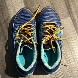 Merrell Blue and Yellow Athletic Sneakers. Like new. Worn once inside.
